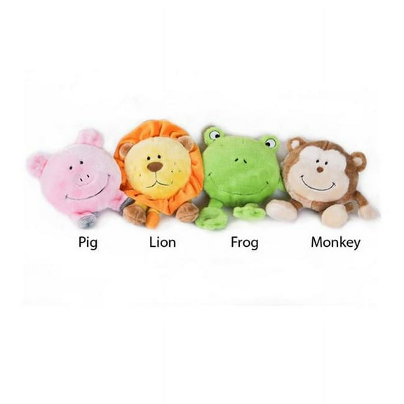 Zippy Paws 2728-FR Braineys Plush Dog Toy - Frog