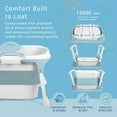 thumbnail image 5 of Piweml  40.6 Inch Portable Bathtub, Foldable Bathtub for Adults Kids, Separate Family Bathroom SPA Therapy Tub with Ergonomic Seat & Massage Roller, Soaking Hot SPA and Ice Bath Tub, 5 of 10