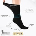 thumbnail image 2 of ELYFER, Women Thin Bamboo Socks, Above Ankle, Dress Socks, Navy-Black - 4 Pairs, 2 of 11