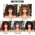 thumbnail image 3 of Pelucas afro cortas y rizadas para mujeres negras Peluca rizada con flequillo Pelucas afro naturales para fiesta de cosplay, 3 of 9