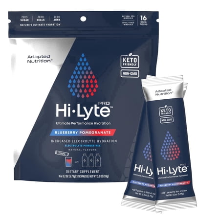 Hi-Lyte Electrolytes Quick Stix Blueberry Pomagranate Hydration Drink | Daily Essentials | 16 Servings