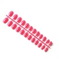 thumbnail image 2 of Vogacara 24 piezas de uñas postizas de ataúd resistentes a los arañazos de bailarina corta coloridas uñas acrílicas artificiales de color sólido DIY Juegos de manicura 15 rojo sandia Vogacara CE011412-15, 2 of 4