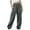 Dark Gray, variant on QWIED Pants For Women Bottom Sweat Joggers Workout High Waisted Yoga Lounge With Pockets Trousers
