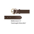 thumbnail image 3 of INSPIRE CHIC Ceinture Élégante pour Femmes Boucle en Forme de Cœur avec Perles Ceintures Incrustées Boucle Couleur Unie pour Robe 40.6x1.3 Pouces Café, 3 of 5