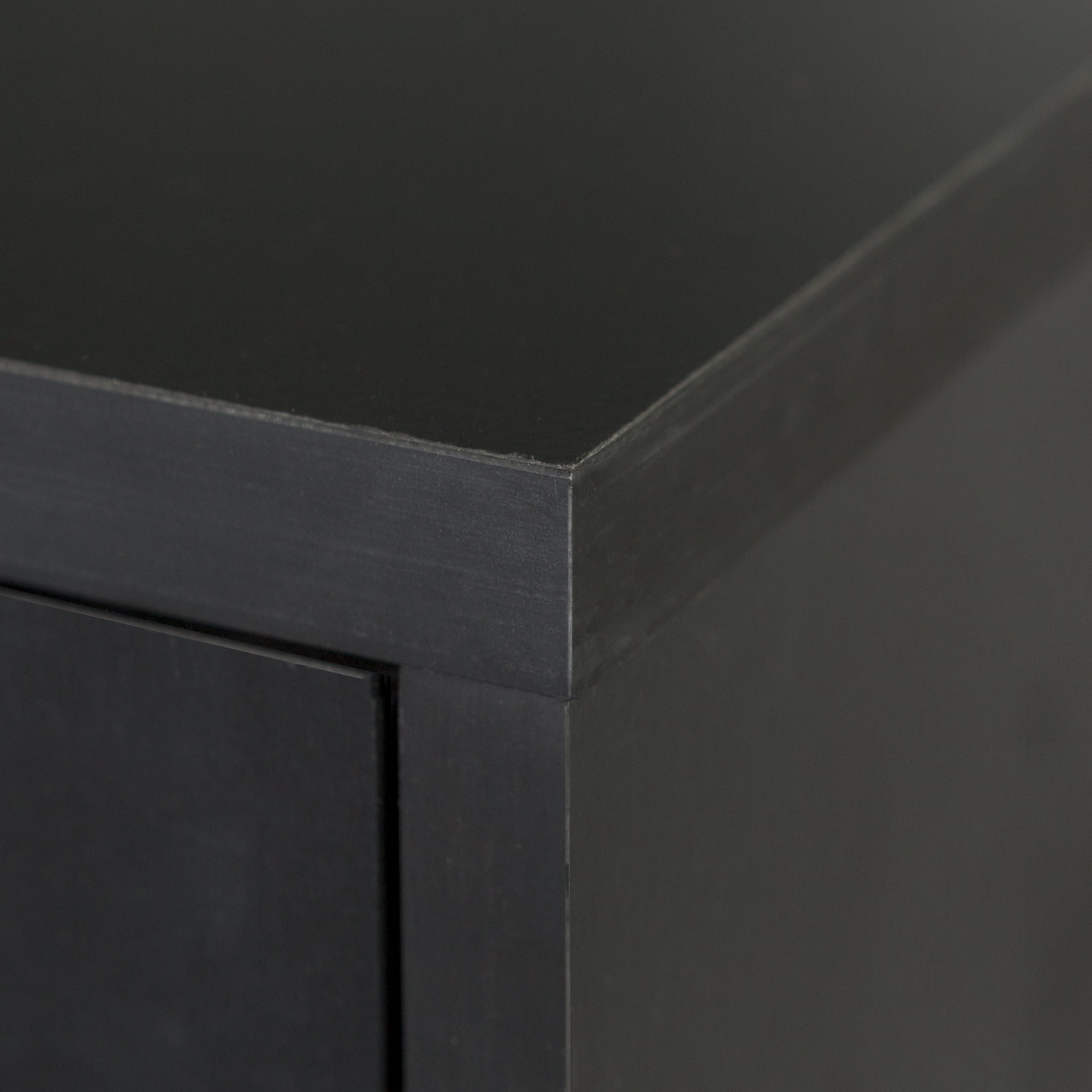 Manor Park Modern TV Stand with 2 Storage Cabinets for TVs up to 56", Black