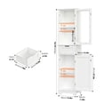 thumbnail image 5 of Homfa Narrow Kitchen Pantry Storage Cabinet, 67" Slim White Pantry Cabinet with Drawer and Door, Space-Saving Freestanding Storage Cabinet for Small Place, 5 of 7