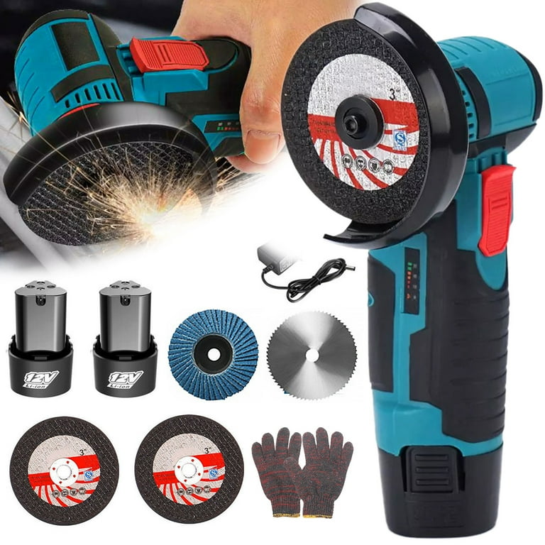 12V Electric Angle Grinder Cordless Small Angle Grinder Rechargeable  Machine Battery Operated Grinder 19500Rpm Mini