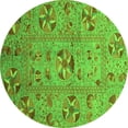 thumbnail image 1 of Ahgly Company Indoor Round Abstract Green Modern Area Rugs, 8' Round, 1 of 4