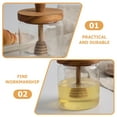 thumbnail image 2 of OULII Glass Honey and Syrup Storage Container with Dipper and Wooden Lid Easy to Clean for Home Use, 2 of 8