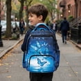 thumbnail image 4 of Yuyamidu Blue Butterfly Backpack for Girls 10-12 5th Grade 17 Inch Lightweight Multiple Compartments Bookbag with Padded Shoulder Straps Back to School, 4 of 8