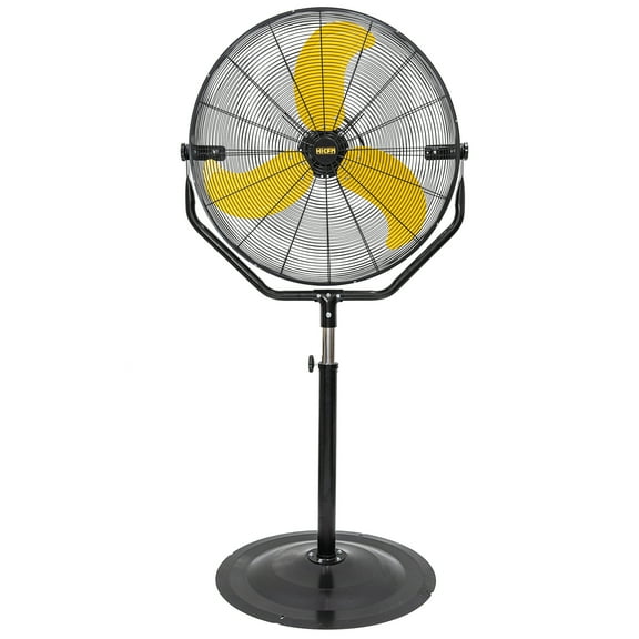 HiCFM 30 inch Tilting Pedestal Fan, 3-Speed 7600 CFM High Velocity Stand Up Fan with 1/3 Powerful Motor for Commercial Industrial Warehouse Gym Garage - UL Safety Listed