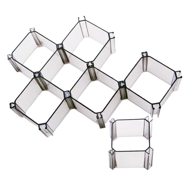 Organizador de cajones de nido de 6 piezas Sunnimix Honeycomb Calcetines Cajas de almacenamiento gris