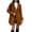 Coffee, variant on TGSLY Women's Wool Blend Coat Soft Notched Lapel Double Breasted Button Long Sleeve Jacket Casual Solid Color Mid-Length Belt Winter Outerwear L