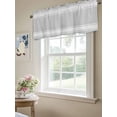 thumbnail image 6 of Valances for Windows Farmhouse Gray Rod Pocket Cafe Window Treatments Valance Curtains for Kitchen Bathroom Laundry Basement Windows 60"x14", 6 of 9