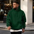 thumbnail image 6 of Resicozy Fleece Hoodies for Men Long Sleeve Hooded Sweatshirt Casual Basic Pullover Hoodie with Pocket Dark Green M, 6 of 6
