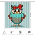 thumbnail image 4 of RKSupls Shower Curtain, Whimsical Cartoon Owl Red Bow Polyester Shower Curtain with Hooks for Chic Elegant Home Bathtub Bathroom Decor Washable Curtains, 4 of 5