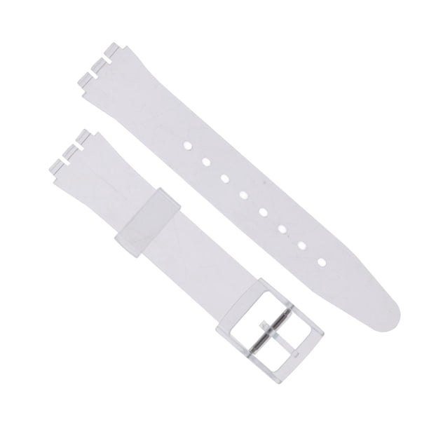 Correas de reloj de silicona 17 mm Hugo transparente