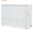 thumbnail image 6 of Queen Size Murphy Bed with USB Port and a Large Drawer (White), 6 of 16