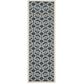 thumbnail image 5 of SAFAVIEH Courtyard Thurstan Geometric Indoor/Outdoor Area Rug, Navy/Beige, 2' x 3'7", 5 of 8