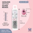 thumbnail image 3 of Miyuki Delica Seed Beads – Size 11/0 (1.6 mm), DB0111, Transparent Gray Luster AB, 7.2 g, Approx. 1440 Beads, 3 of 7
