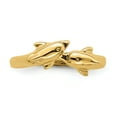 thumbnail image 5 of 14k Yellow Gold Dolphin Kissing Dolphin Band Ring, 5 of 7