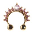 thumbnail image 1 of pitrice 1x Noose Hoop Fake Septum Ring Crystal Nose Stud Non Piercing Nose Rings Studs, 1 of 2