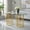 Gold, variant on Demi Bonn 71" Oval Tempered Glass Dining Table, Double Column Light Luxury Modern Table for 6-8 People, Scratch-Resistant & Easy-Clean Glass Top, Silver