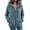 Blue, variant on Womens Full Zip Sherpa Fleece Jacket Hooded Casual Raglan Sleeve Coat Soft Cozy Pockets Warm Winter Jackets Daily Wear Lounge Weekend Travel L
