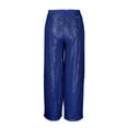 thumbnail image 5 of LRen Womens Straight Leg Sequin Pants Elastic High Waisted Bling Glitter Carnival Dance Pants Mardi Gras Night Out Clubwear Trousers, 5 of 7