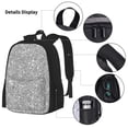 thumbnail image 2 of Lafuoo GlitterSilver Pattern Pocket Backpack Messenger Lunch Bag Pencil Bag Three-Piece Set, Travel Bag Sports Bag Suitable for Men and Women-One Size, 2 of 7