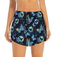 thumbnail image 2 of Fotbe Blue Butterfly Womens High Waist Running Shorts Athletic Workout Quick Dry Shorts for Women with Pockets Gym Yoga Summer Shorts-, 2 of 9