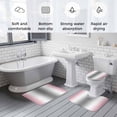 thumbnail image 6 of Abstract Bathroom Rugs Set Gray Pink Gradient Ombre Non Slip Absorbent Soft Bath Mats 3 Piece Set with Bathroom Rug, U-Shaped Floor Mat, Toilet Seat Cover Large Size, 6 of 9