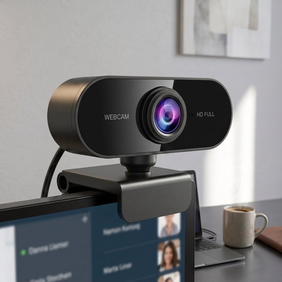 HD 1080P Webcam, USB Streaming Camera with Microphone, Wide Angle Desktop Camera for Zoom, Skype, YouTube