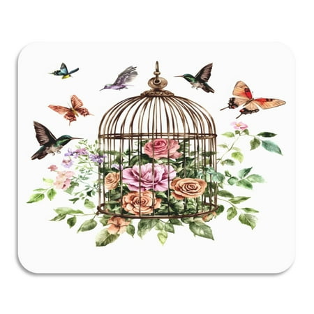 

ALAZA Dish Drying Mat for Kitchen Bird Butterfly Flower Counter Absorbent Draining Pad 23.6 x19.7
