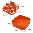 thumbnail image 3 of Apooke Silicone Air Fryer Basket Silicone Bacon Rack Air Fryer Grilling Pan Air Fryer Accessories Bacon Holder for Air Fryer, 3 of 7