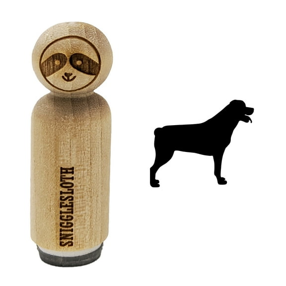 Rottweiler Dog Solid Rubber Stamp for Scrapbooking Crafting Stamping - Mini 1/2 Inch