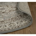 thumbnail image 2 of BNM Oriental Medallion Floral Indoor Area Rug, Grey, 5' Round, 2 of 9