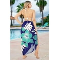 thumbnail image 3 of HAPPY BAY Women's Bikini Skirt Sarong Swimwear Cover up Bathing suit Summer Wraps Swimsuit Beach Wrap Coverups for Women One Size Hibiscus, Blue, 3 of 5