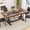 Brown-black, variant on ANPOO 7-Piece Kitchen Dining Set for 4-8 People, 71" Dining Table Set for 6 with Chairs, Farmhouse Dining Table Set, Kitchen Table with Chairs, Rustic Wood Dinner Table Set for Dining Room & Kitchen