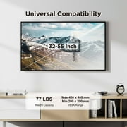 ProHT Ultra Slim Fixed TV Mount 32 inches to 55 inches for TV Flat Panel/LED/LCD Monitor, Max Load77 lbs.