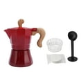 thumbnail image 2 of 150ml Aluminum Alloy Italian Coffee Maker, Single Valve Coffee Pot for 3 Cups Includes Distributor Spoon Filter Papers Coffee Brewing Tool, 2 of 7