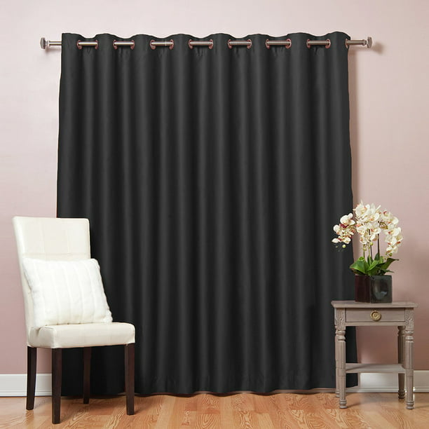 Wide Width Thermal Insulated Blackout, Wide Width Grommet Blackout Curtains