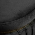 thumbnail image 5 of Furniture of America Rigi Modern 15" Upholstered Round Stool, Black and Gold, 5 of 8