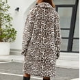 thumbnail image 6 of Jsaierl Winter Faux Fur Long Coat Womens Fuzzy Fleece Lapel Open Front Long Cardigans Plus Size Casual Warm Jackets Outwear, 6 of 9