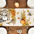 thumbnail image 3 of Smile Cross Thanksgiving Pumpkins Bless This Home Flower Fall Table Runner 13x72 Inch, 3 of 7
