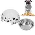 thumbnail image 4 of Pet Bowl, Easy To Clean Non-slip Base Durable Dog Feeding Bowl Resistant To Bite  For Home S Cow Texture, 4 of 8