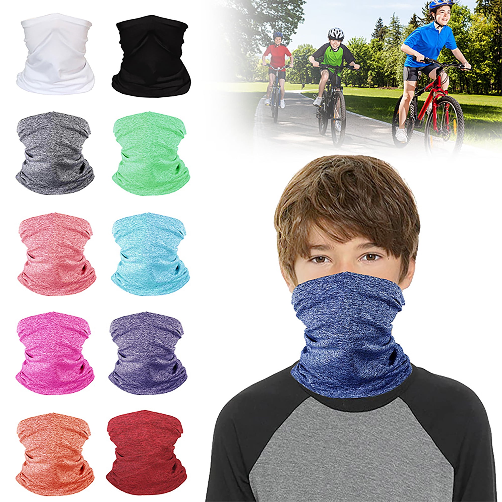 CVLIFE - Kids Neck Gaiter Bandana Face Scarf Masks Neck Cover Tube UV