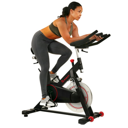 Sunny Health & Fitness SF-B1805 Magnetic Belt Drive Indoor Cycling Bike with High Weight Capacity and Tablet