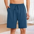 thumbnail image 2 of Plebaso Men's Shorts Elastic Waist Drawstring Casual Shorts Solid Color Comfy Lounge Shorts with Pockets, 2 of 7