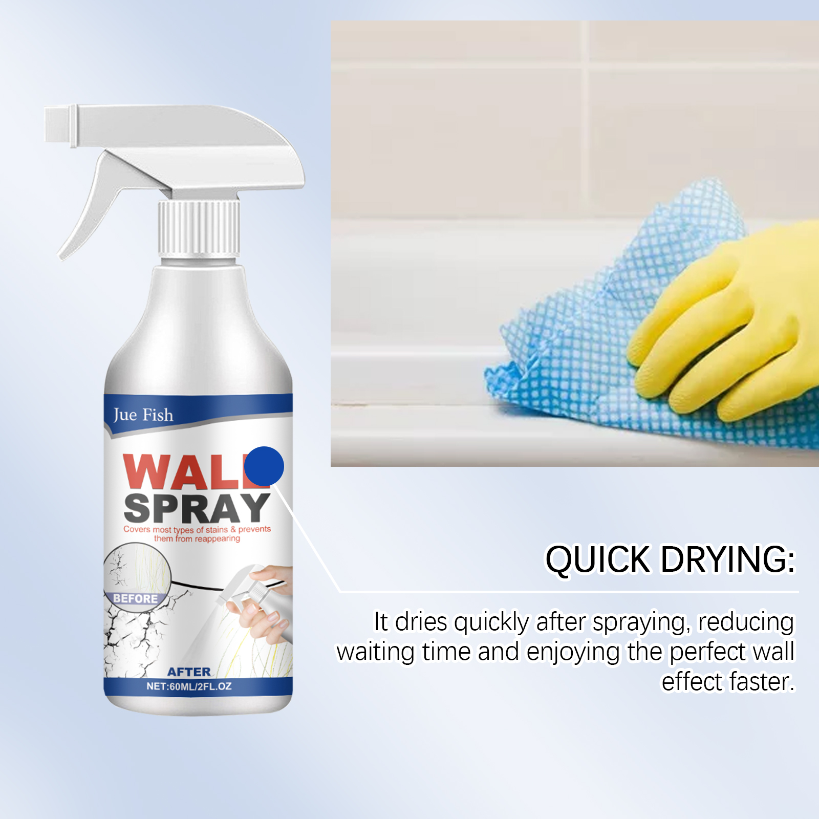 2pcs Wall Repair Paint White Spray Paint, Versatile Wall Repair Paint Wall Spray Paint, Water-Based Paint White Peel, White Ceiling Paint, Covers Up Stain Sealing Ceiling Paint, Stain Remover